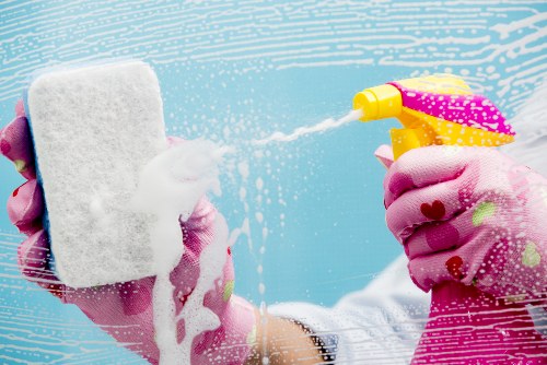 Carpet cleaners assessing a flat in Charing Cross with clear pricing information